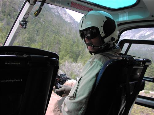Aerial fusee ignition device used to ignite Lewis Creek prescribed burn, Sequoia and Kings Canyon National Parks, March 2005