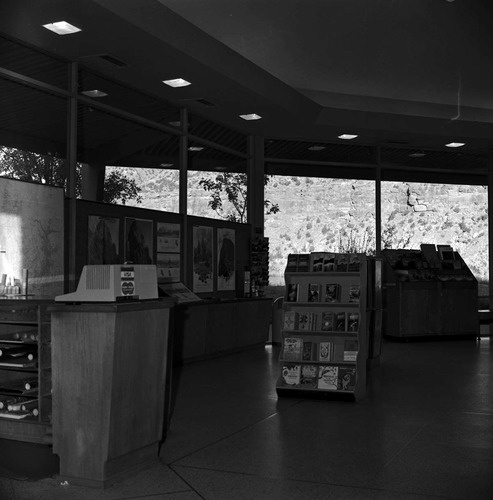 Gift store display in the old Mission 66 Visitor Center and Museum.