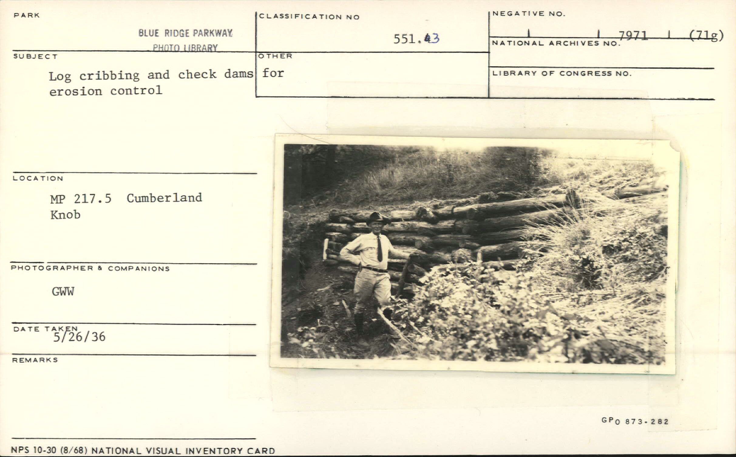 Log cribbing and check for erosion control