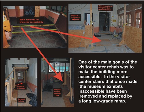 shows where stairs were removed and became a ramp for improved accessibility