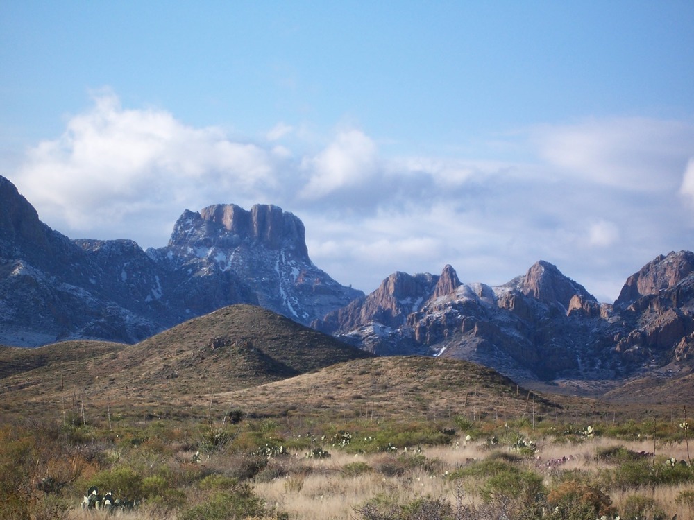 Snow on the Chisos Mountains