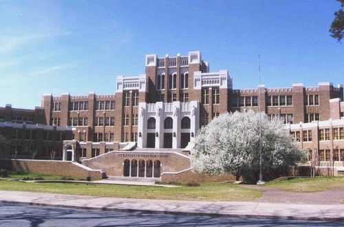 Front facade of Central High School.