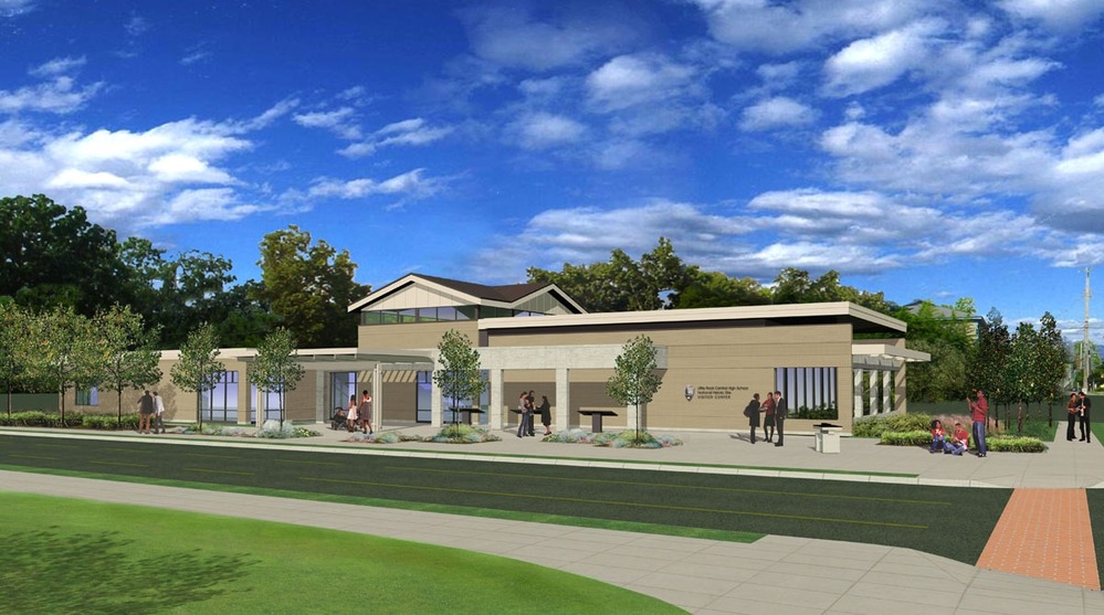 Architect's rendering of the new visitor center at Central High School NHS.