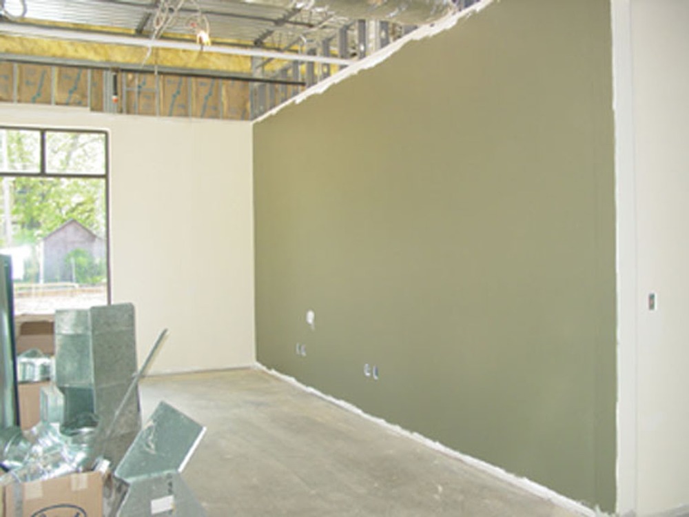 Office in new visitor center with freshly painted walls.