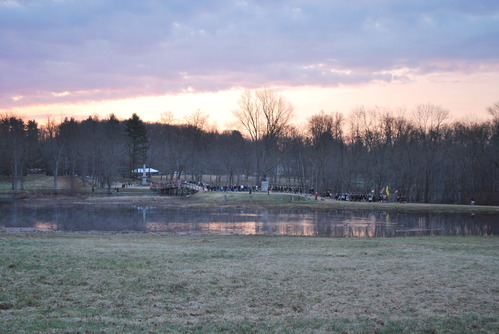 Dawn breaks over North Bridge, Concord.