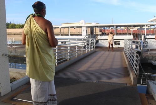 Blessing the new dock