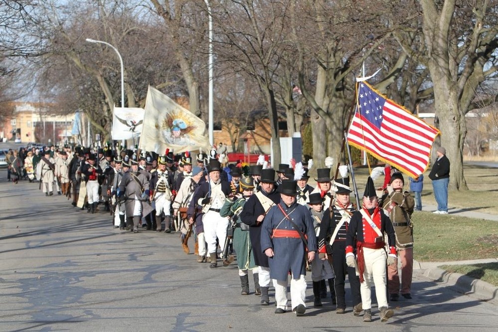 flags in the march