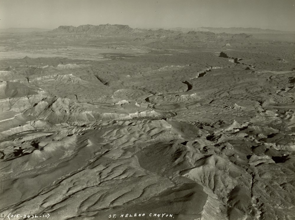 View east taken from south of the Rio Grande looking over the course of Santa Elena Canyon.