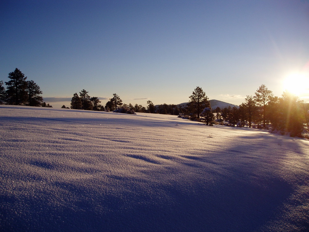 Sunset on the Snow