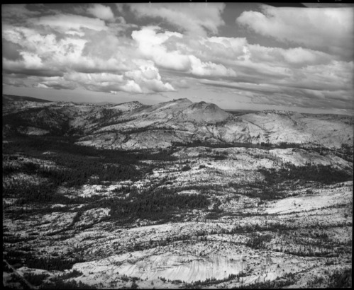 Mt. Hoffmann. Aerial photograph of flight over park.