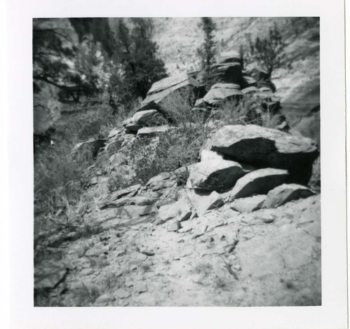 Hidden Canyon trail damage and repairs.