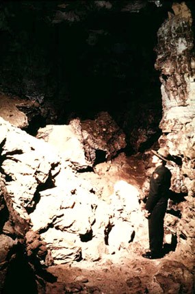 Uniformed park ranger standing in Cathedral