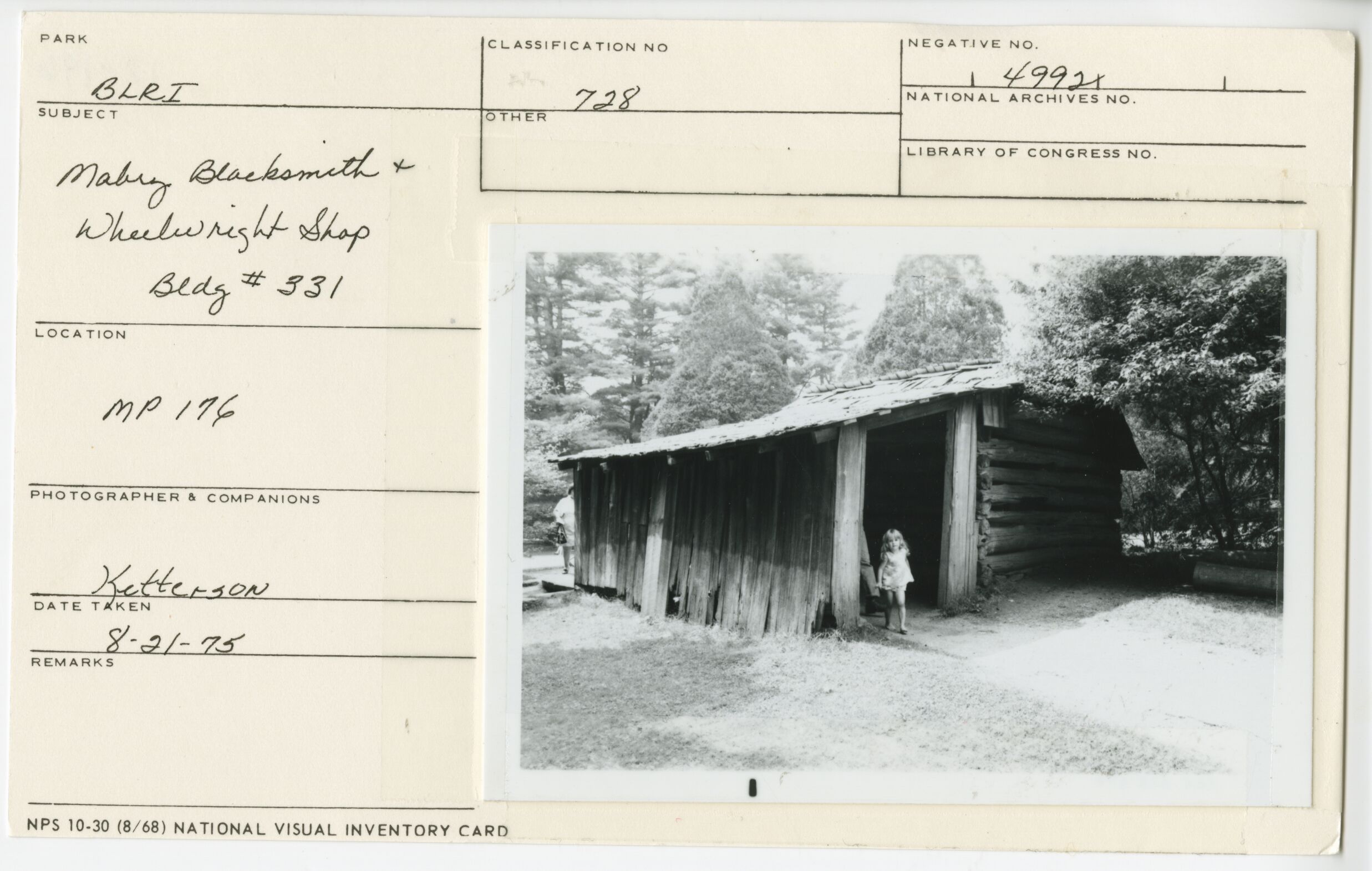 Mabry Blacksmith and wheelwright shop, Bldg. #331
