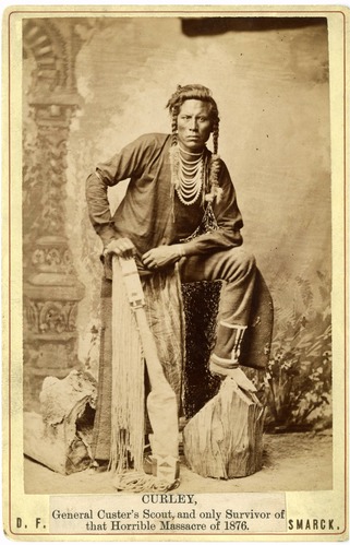 Curly, The Crow Indian Scout, in Full Length View