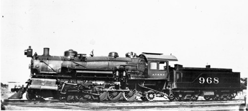 Atchison, Topeka & Santa Fe no. 0968 [2-10-2]