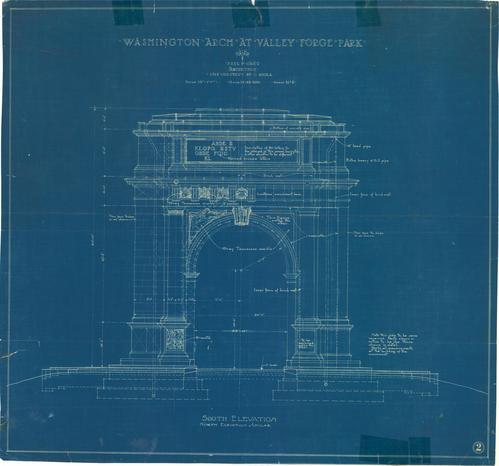 Washington Arch at Valley Forge: Sheet 2, South Elevation