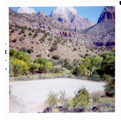 Maintenance compound from hillside above.