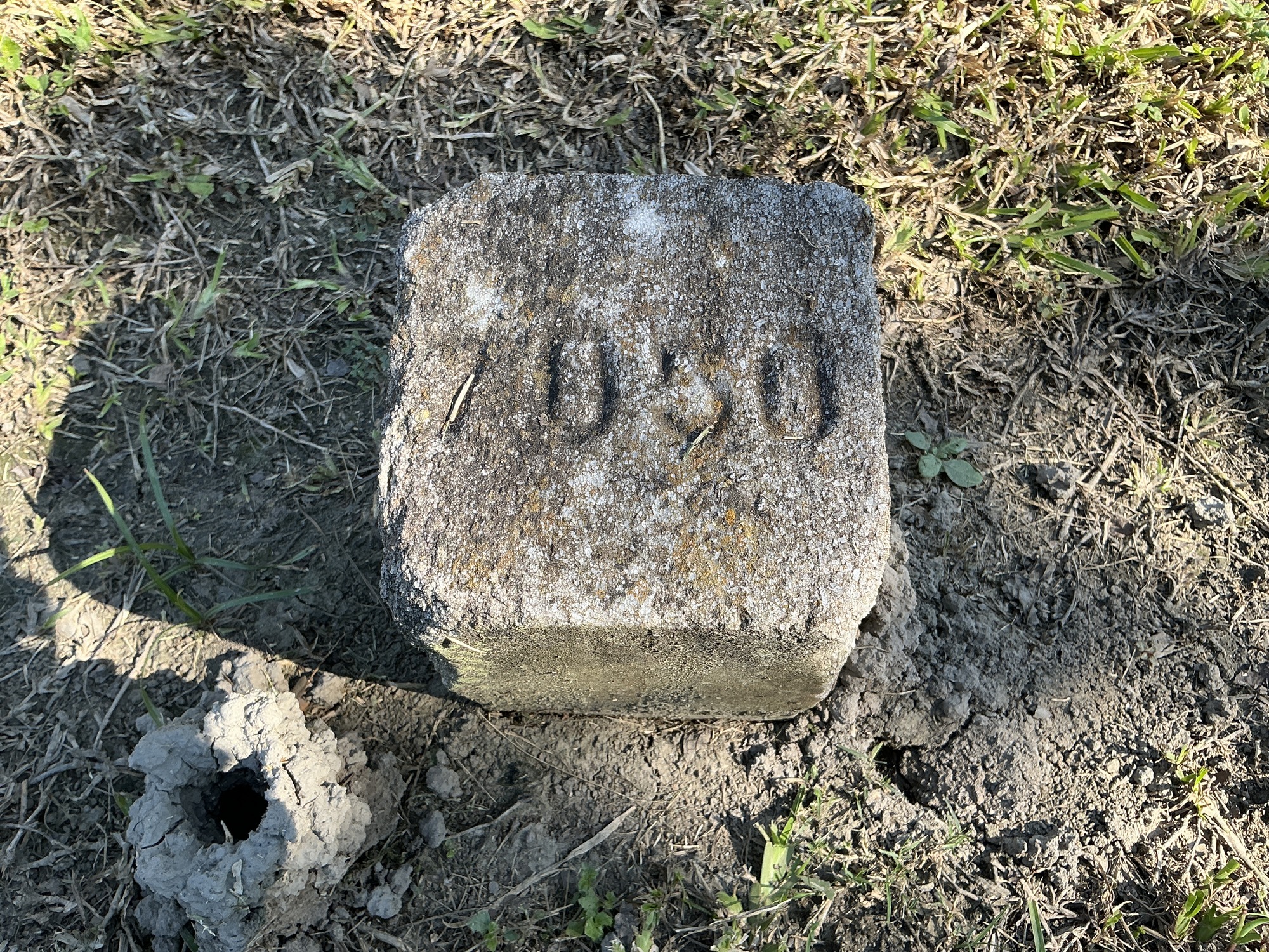 Top of flat marble marker