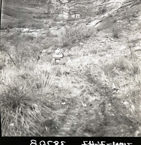 Equipment used in reconstruction of East Rim Trail in 1963.