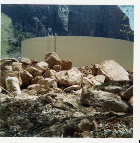 Color photos of channel clearing and bank stabilization along the Virgin River near Birch Creek.