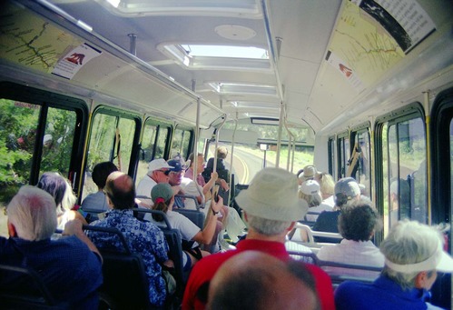 Color Photos of the official launch of the Zion shuttle system- same day as the new visitor center opening.