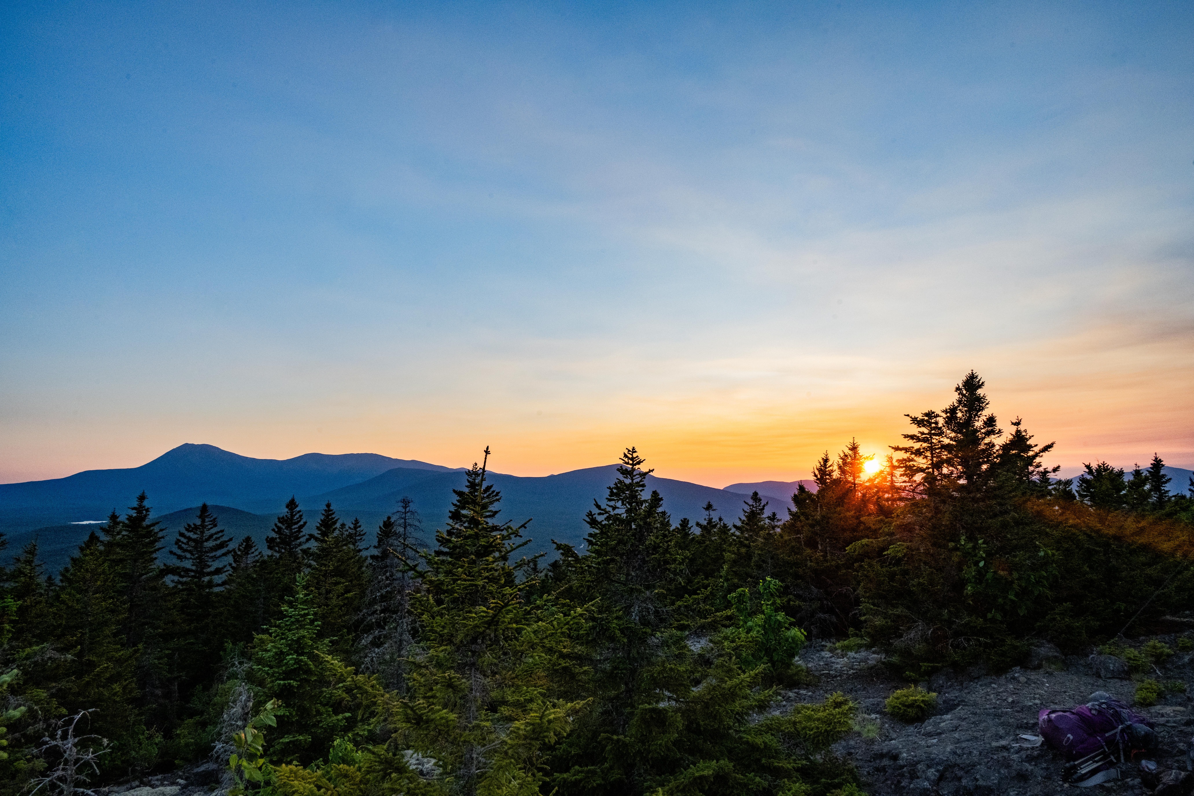 Sunset from the summit of Deasey Mountain.