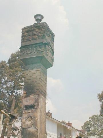 Burned houses following the Long Mesa fire, Mesa Verde National Park, August 2002