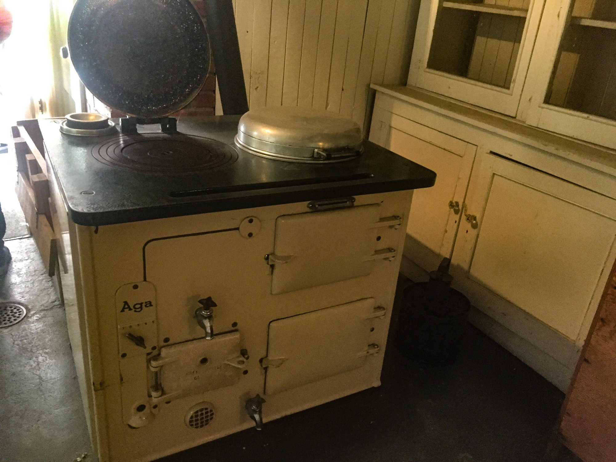 Historic stove in a kitchen
