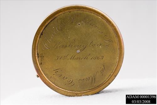 Compass in Metal Case from the Adams National Historical Park Collection