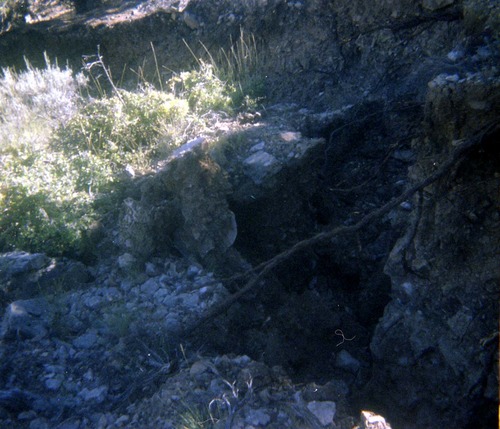 Color Photos of rock slides in Kolob Canyon.