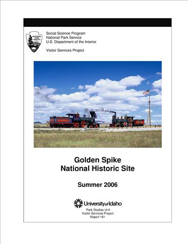 Golden Spike National Historical Park Visitor Study