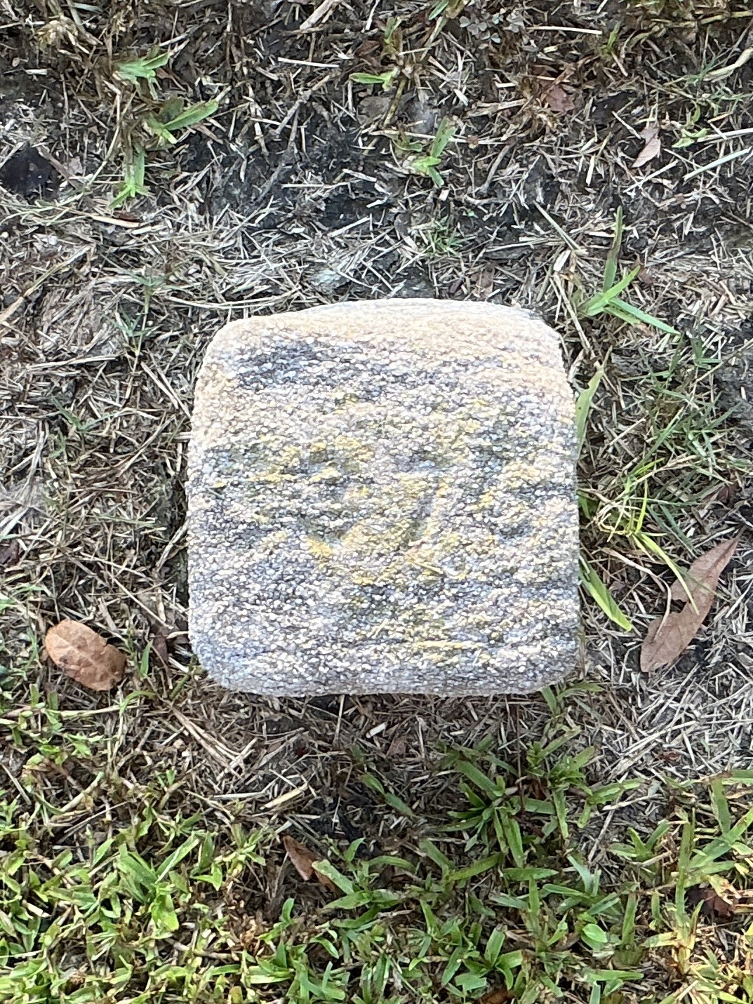 Top of flat marble marker