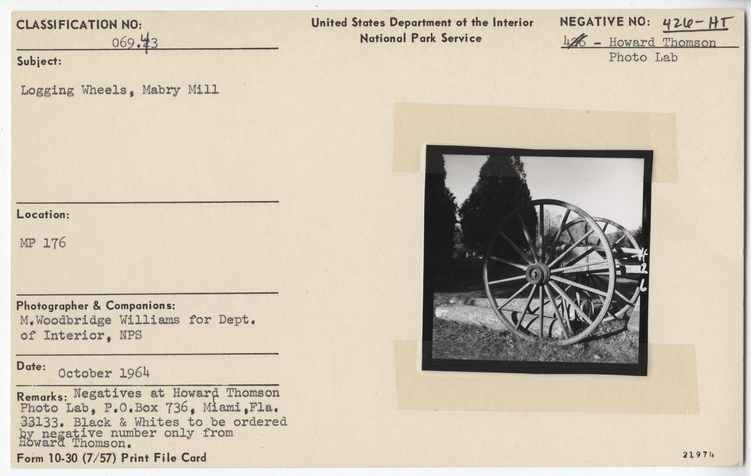 Logging Wheels, Mabry Mill