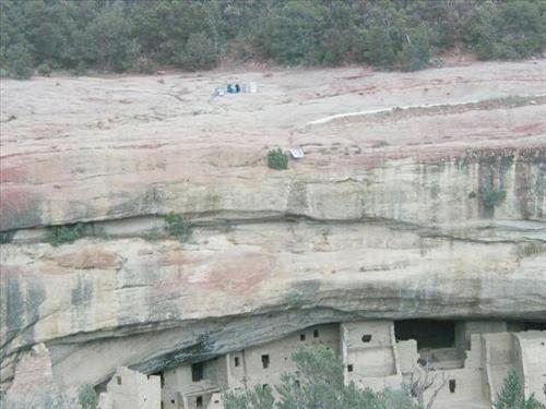 Erosion control mechanisms above cliff dwellings following the Long Mesa fire, Mesa Verde National Park