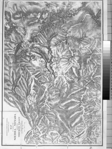 Map of Yosemite area. From surveys done by Hoffman & Gardner, 1863-1867. Copied by Michael Dixon, June, 1981.