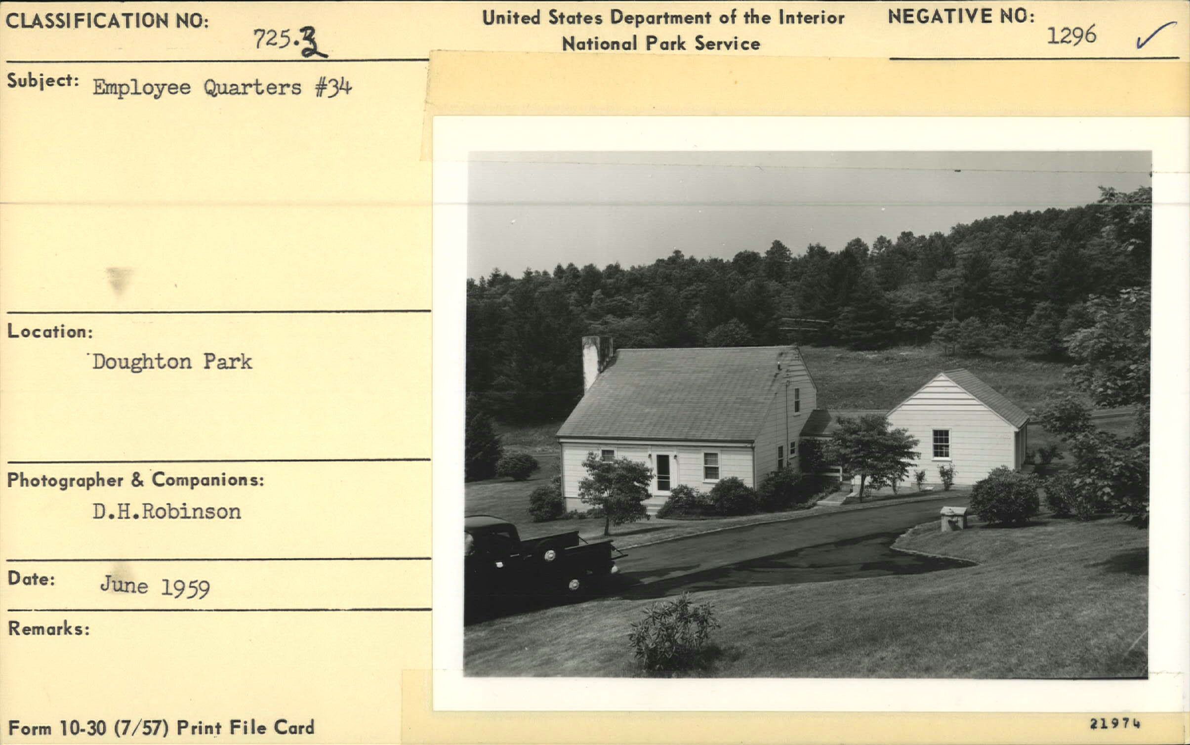 Employee Quarters, Bldg. #34