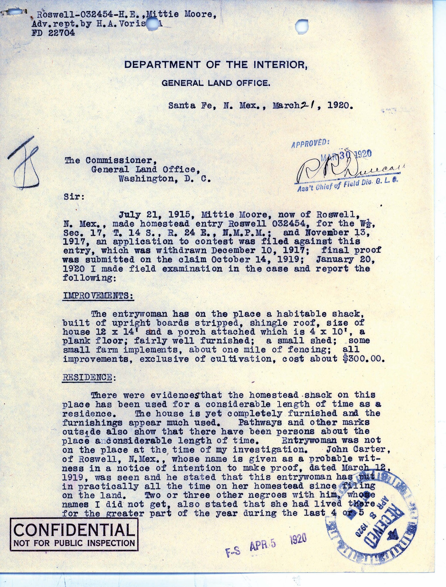 Scanned image of form. See description for text.