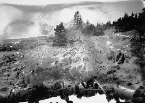 Picnic Party at Lunch ; on Visit to Schoodic Head ; July 18, 1923