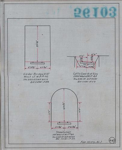 56103.LB--clearance sketches--Structures less than 8 feet from center line of track or less than 22 feet above top of rail [Group 13]