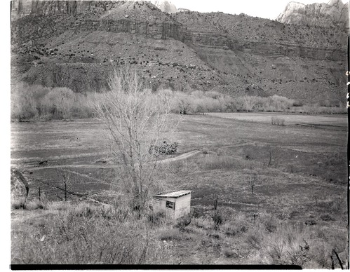 Albert E. Jones property, east of Virgin River, south of park boundary.
