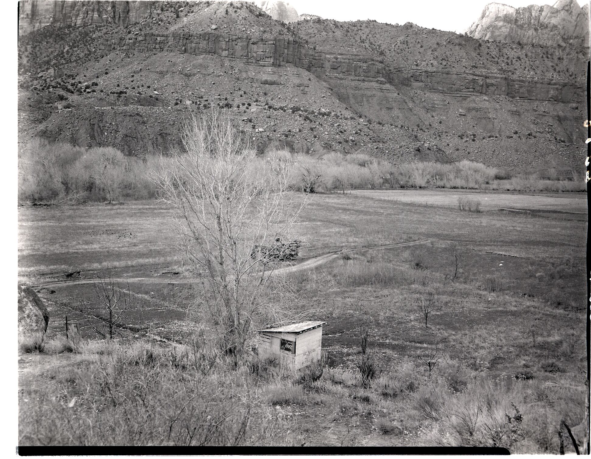 Albert E. Jones property, east of Virgin River, south of park boundary.
