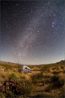 The night sky and milky way seen from the Robber's Roost campsite along the Juniper Canyon Road.
