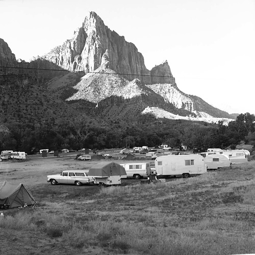 The overflow area of South Campground in June, 1964.