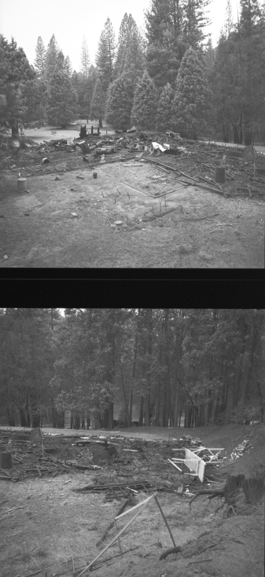 Remains of the Sequoia Hotel (Wawona) after the fire.