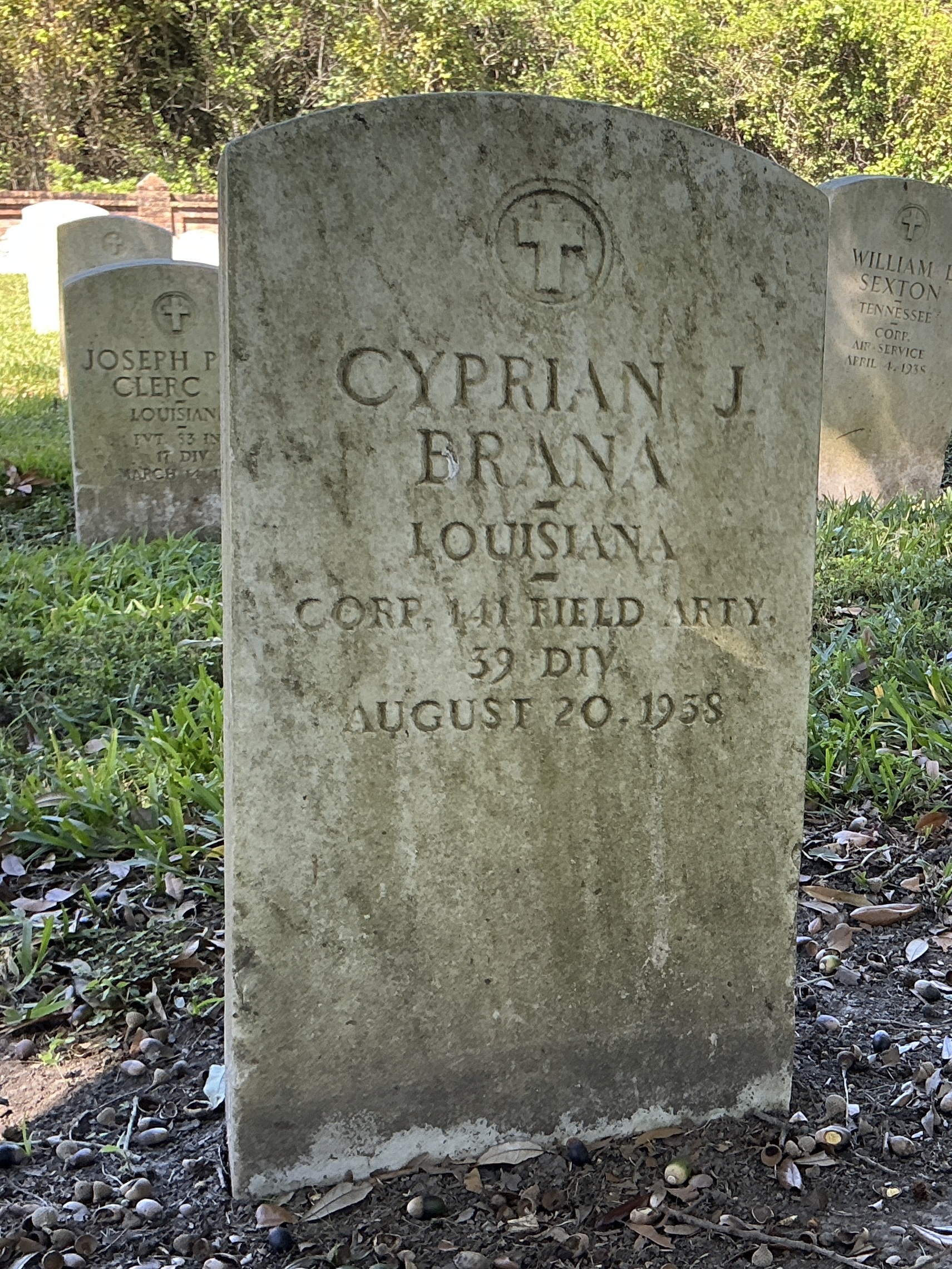 Front of upright marble headstone with flat face.