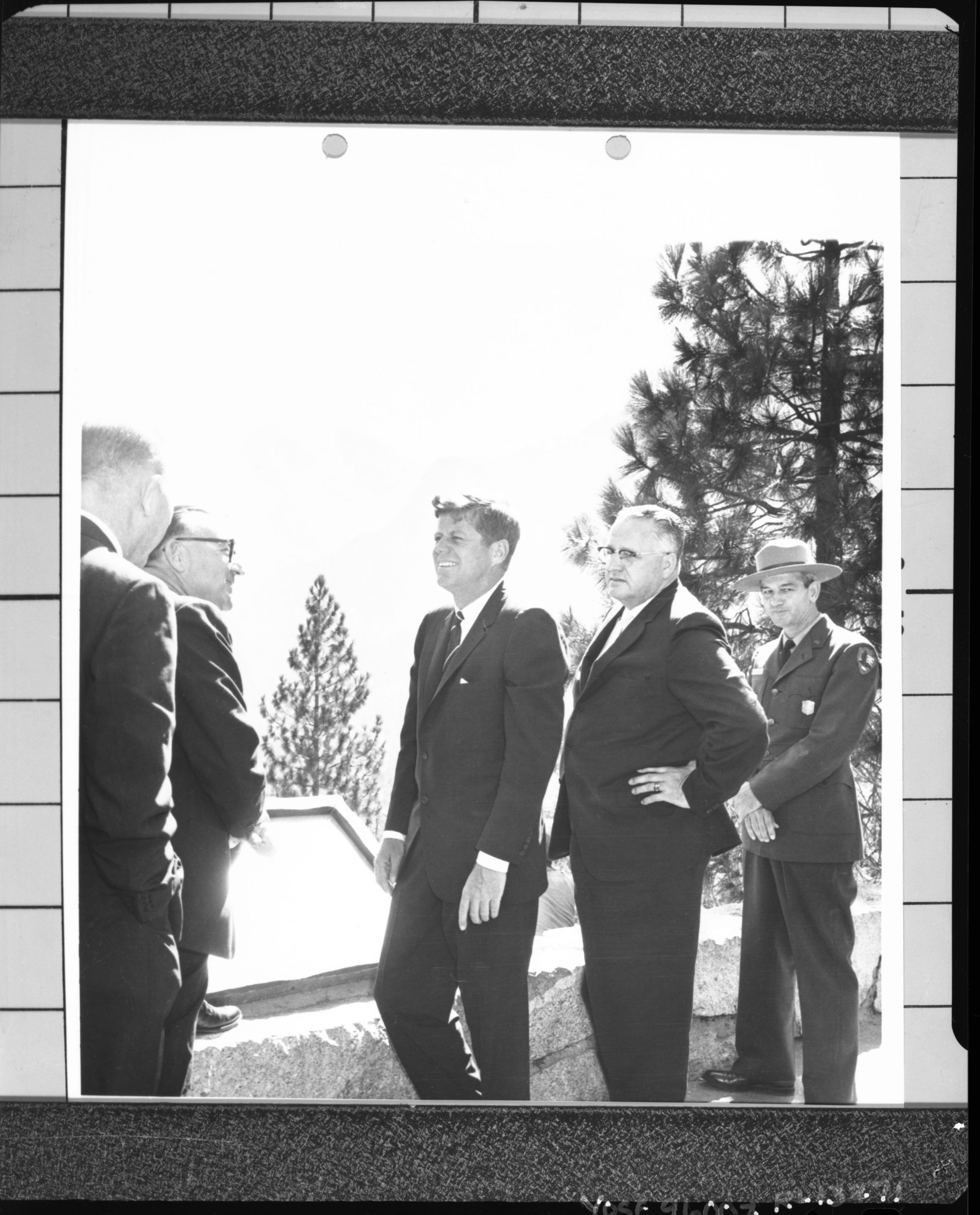 Gov. Brown on the left with the dark rimmed glasses and John Kennedy.