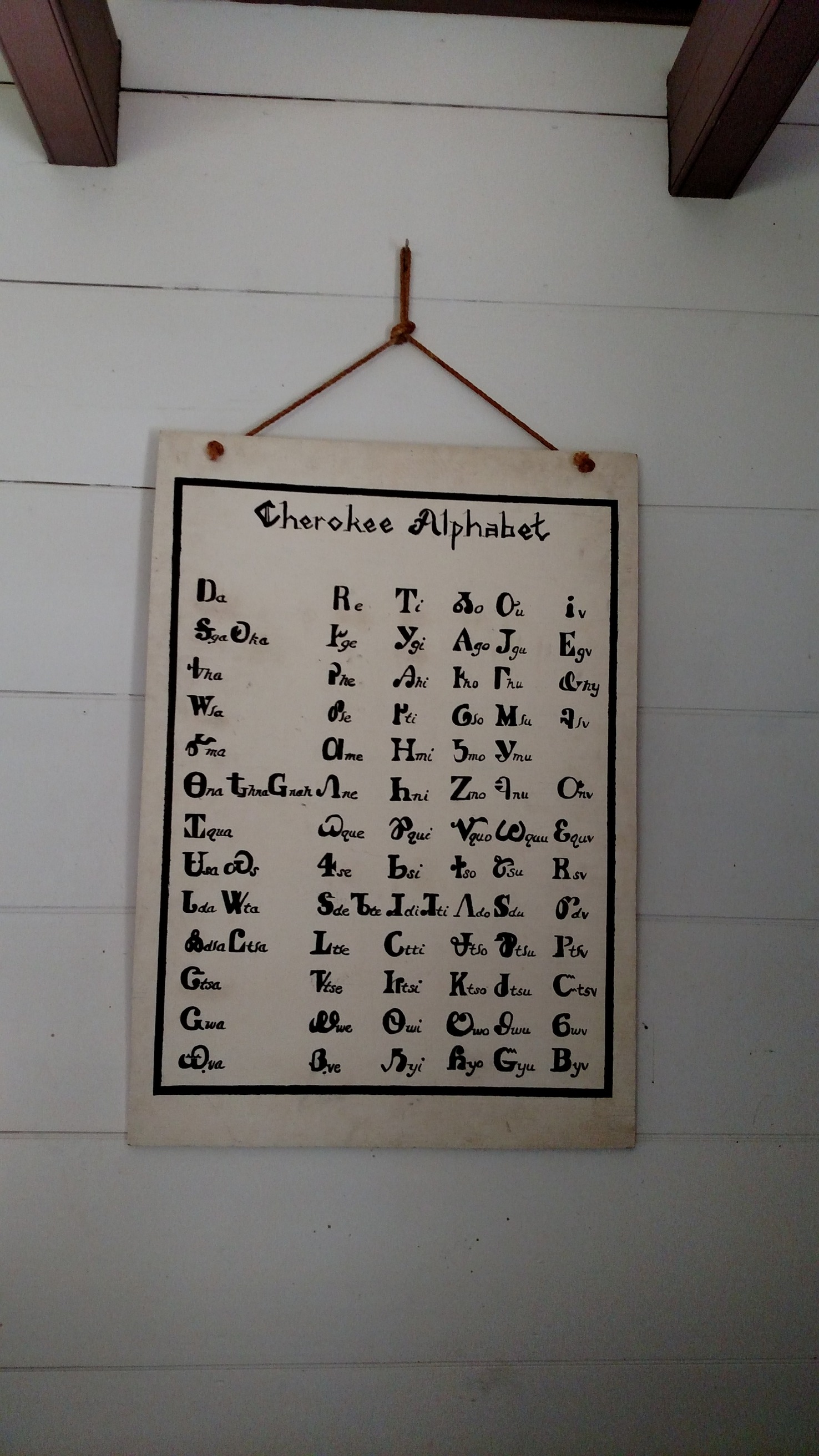 Cherokee alphabet at New Echota in Gordon County, Georgia