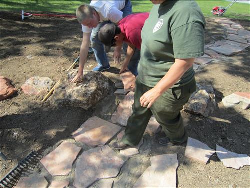 FY14 YCC Activities including landscape re-design of Bighorn Canyon NRA Visitor Center grounds.
