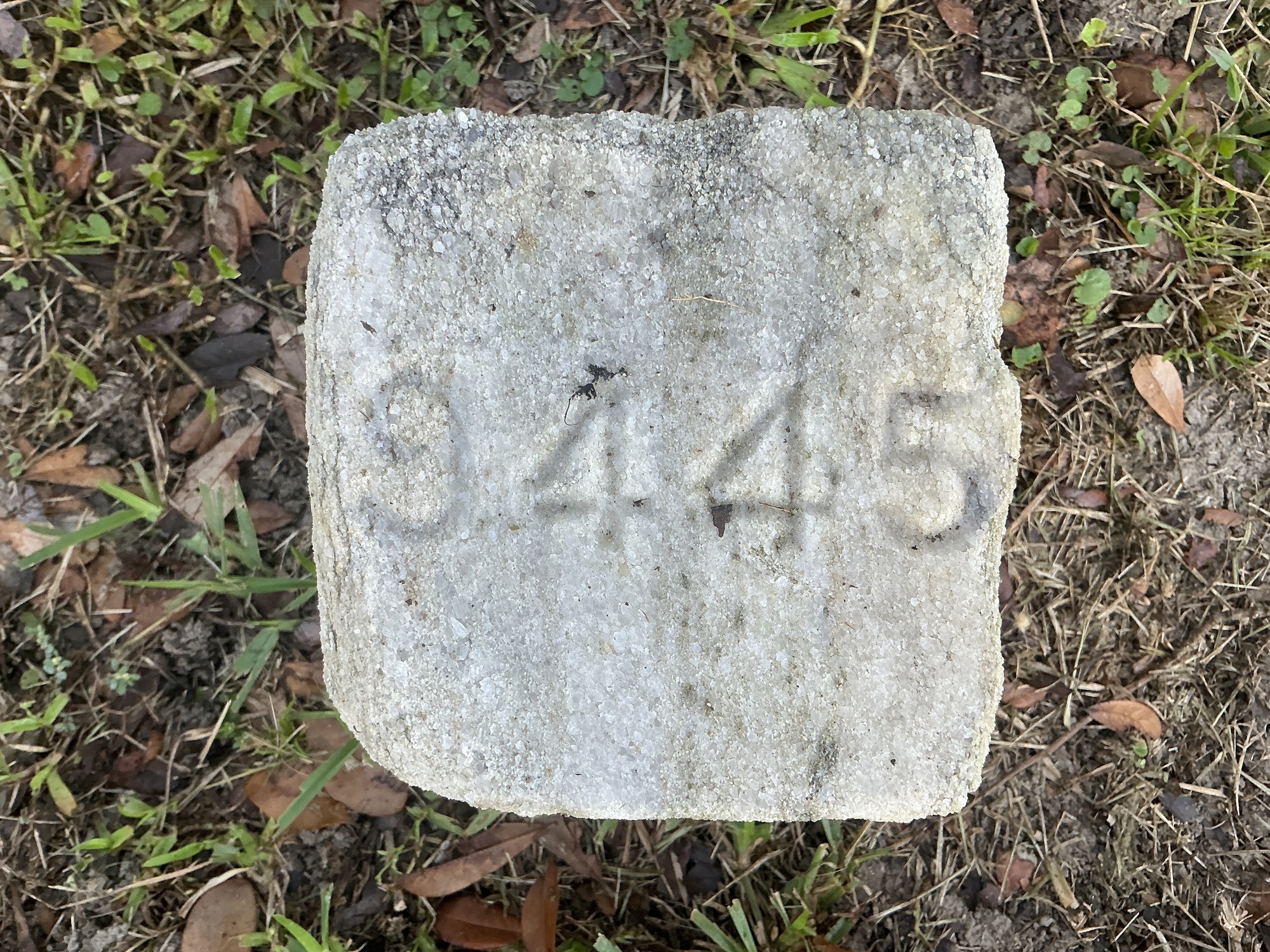 Top of flat marble marker