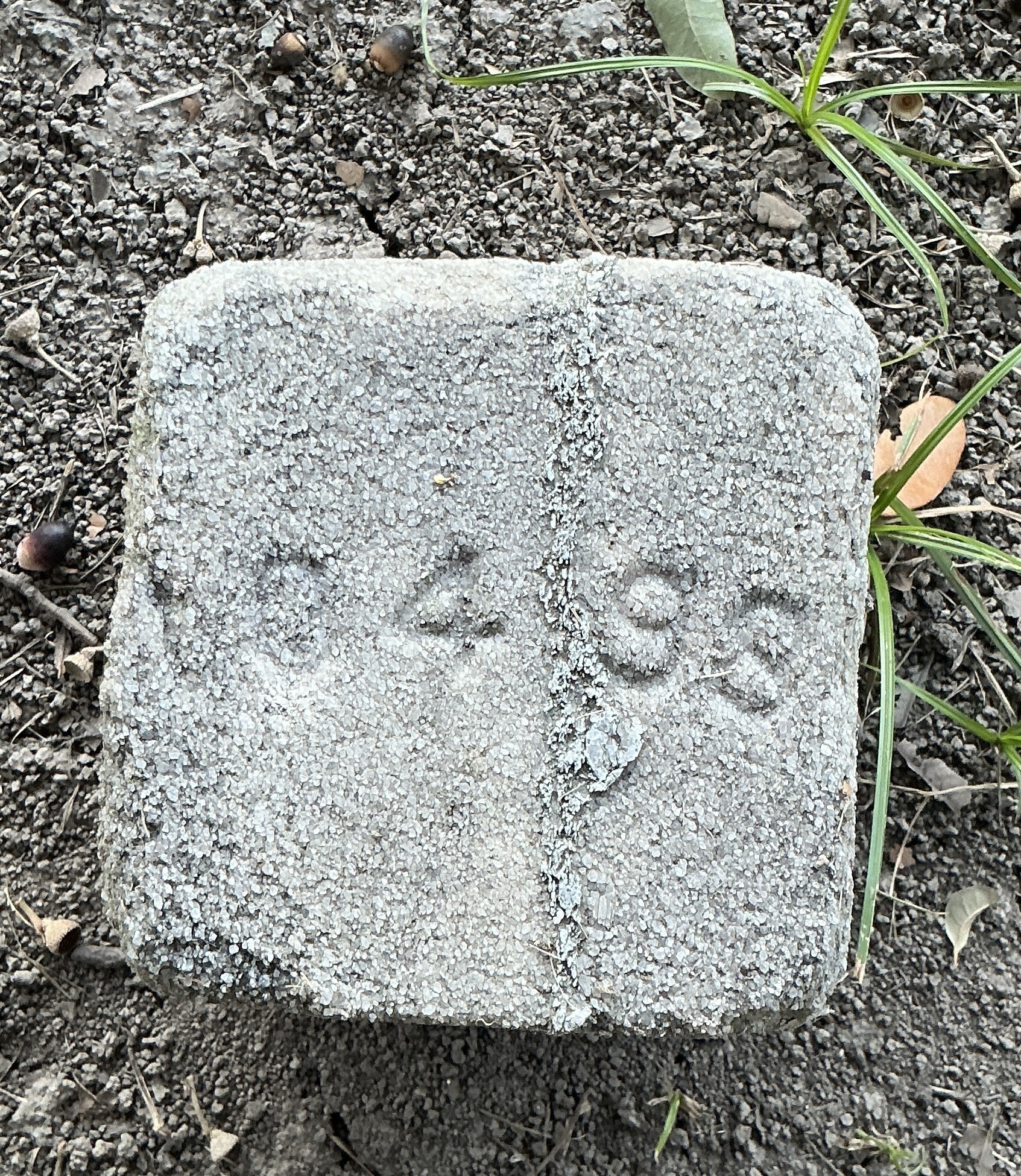 Top of flat marble marker
